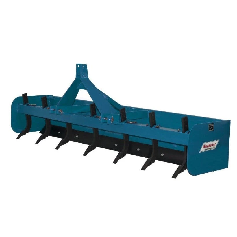 King Kutter 8' Professional Box Blade with 7 Shanks, Blue - BB-G-96-BP - Box Blades 3 King Kutter 8' Professional Box Blade with 7 Shanks, Blue - BB-G-96-BP - Box Blades